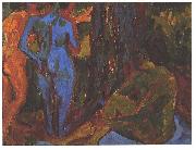 Ernst Ludwig Kirchner Three nudes Spain oil painting artist